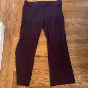 Betabrand Plum Bootcut Dress Pants